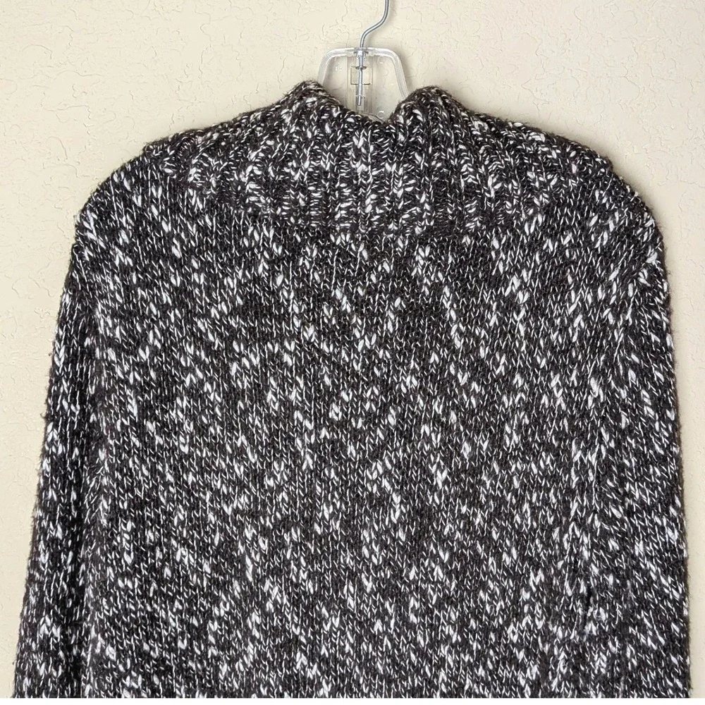 Chico's Wool-Blend‎ Marled Zip-Up Sweater Jacket Brown, Size L Oversized Tunic